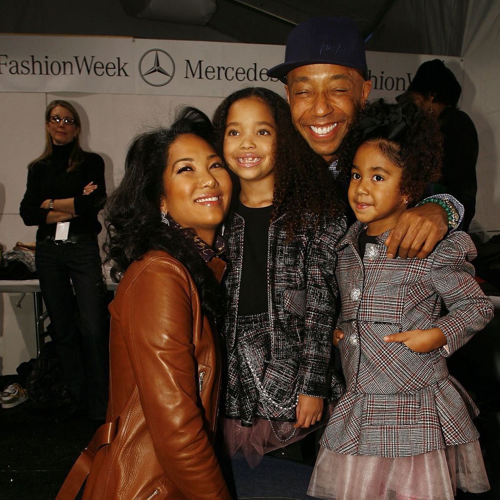 Kimora Lee Simmons, Russell Simmons und ihre beiden Töchter, 2007