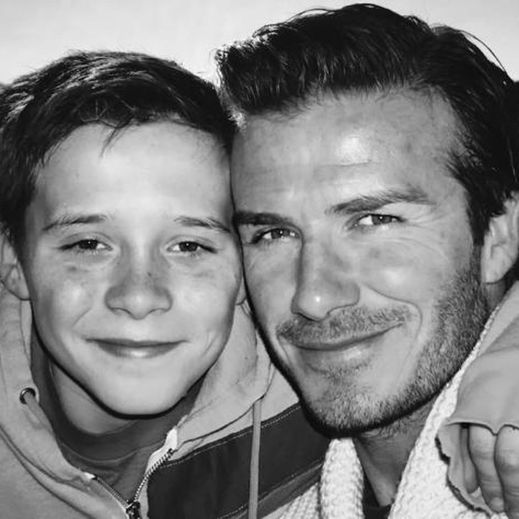 Brooklyn Beckham mit seinem Vater David