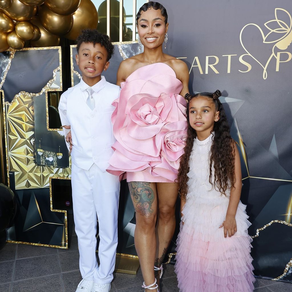 King Cairo Stevenson, Blac Chyna und Dream Kardashian bei der Eröffnung des Hearts Pure Salons