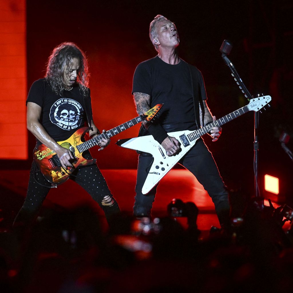 Kirk Hammett und James Hetfield, Gitarristen von Metallica