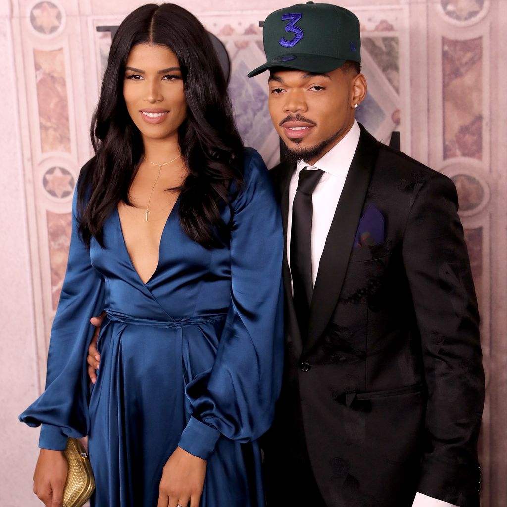 Kirsten Corley und Chance The Rapper auf dem roten Teppich