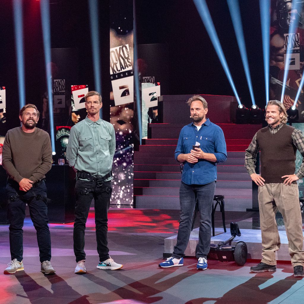 Klaas Heufer-Umlauf, Joachim Winterscheidt, Steven Gätjen, Paul Janke und Axel Stein (v.l.n.r.)