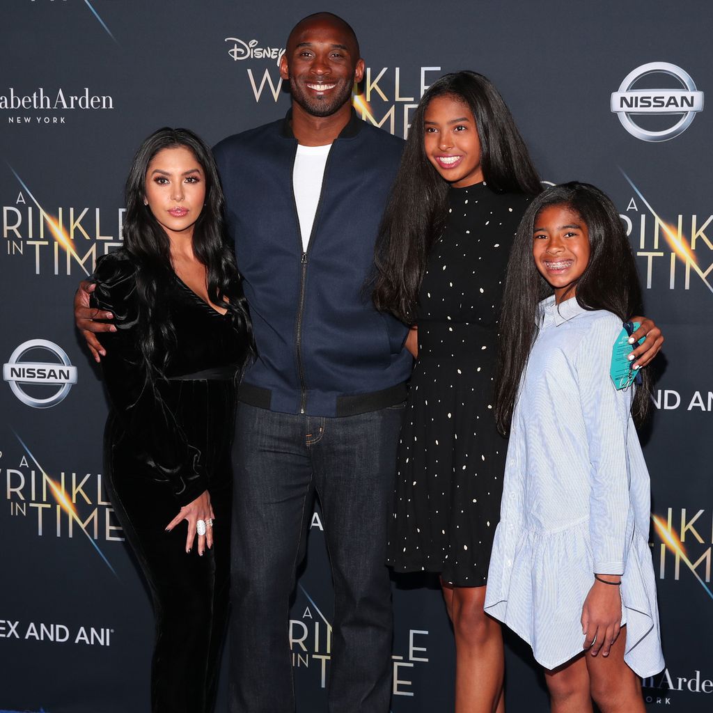Kobe Bryant mit seiner Familie, Februar 2018