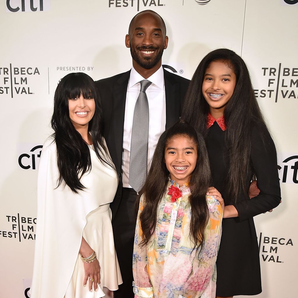 Kobe Bryant mit seiner Frau Vanessa und seinen Töchtern, April 2017