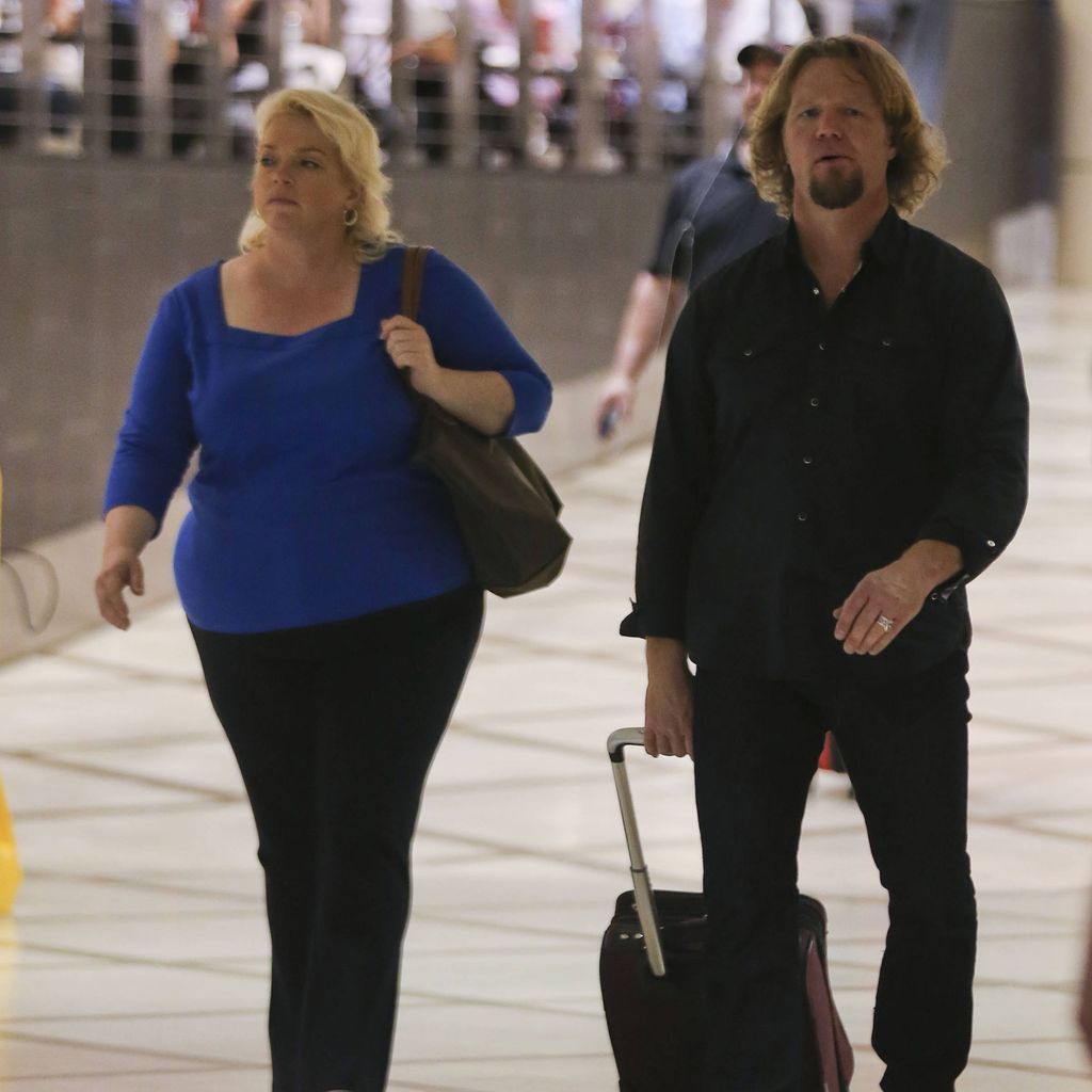 Janelle und Kody Brown am Flughafen in Los Angeles, 2014