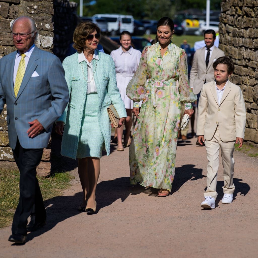 König Carl Gustaf, Königin Silvia, Prinzessin Victoria und Prinz Oscar bei der Verleihung des Victoriapreises 2026 in Borgholm