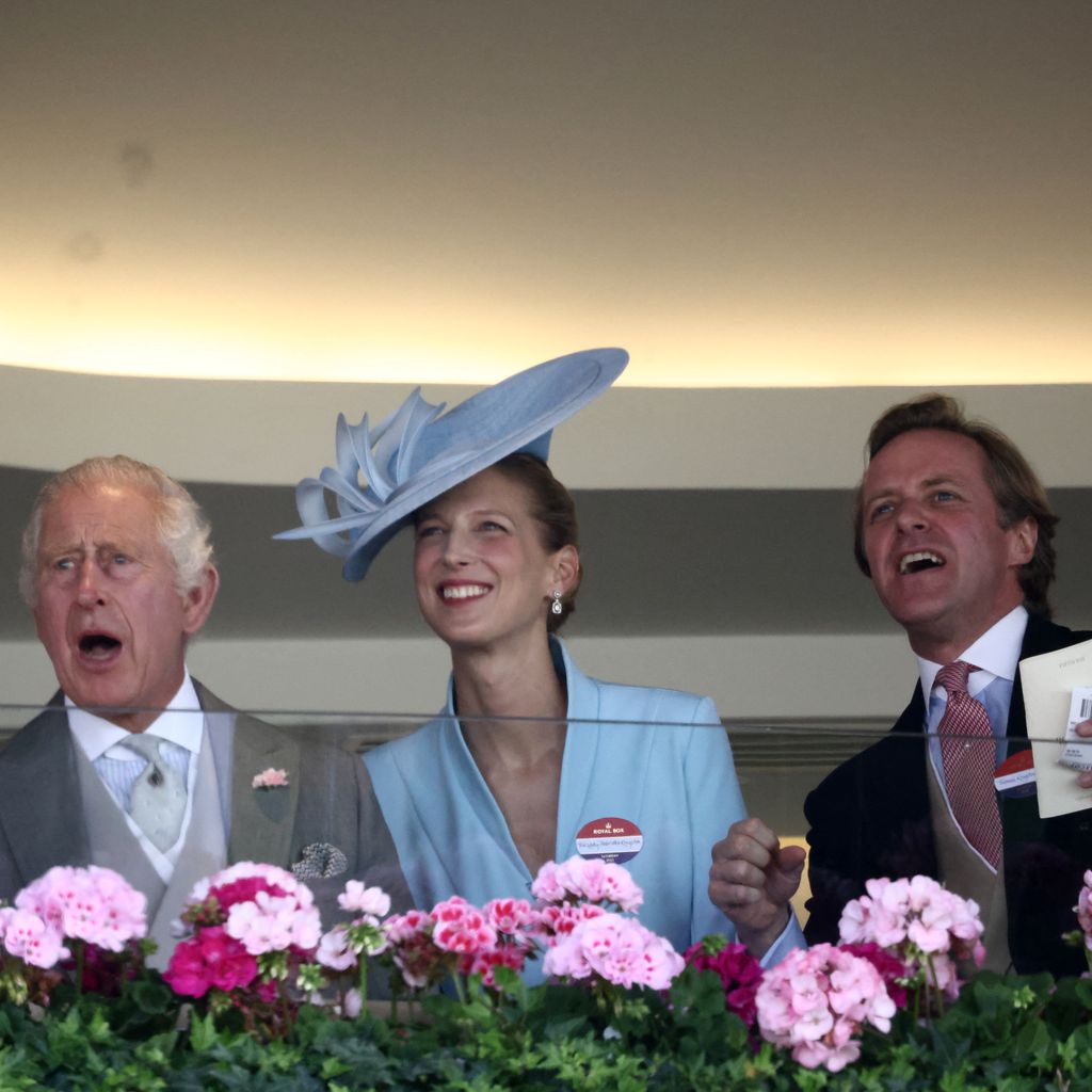 König Charles III, Camilla, Lady Gabriella Windsor und Thomas Kingston, 2023