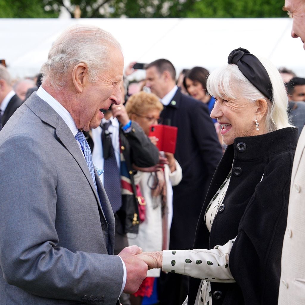 König Charles III, Helen Mirren und Damian Lewis bei der Garden Party im Buckingham-Palast, Mai 2026