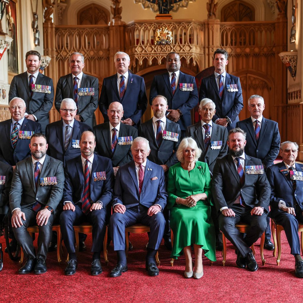 König Charles, Königin Camilla und Prinz William bei einem Empfang auf Schloss Windsor, 2025
