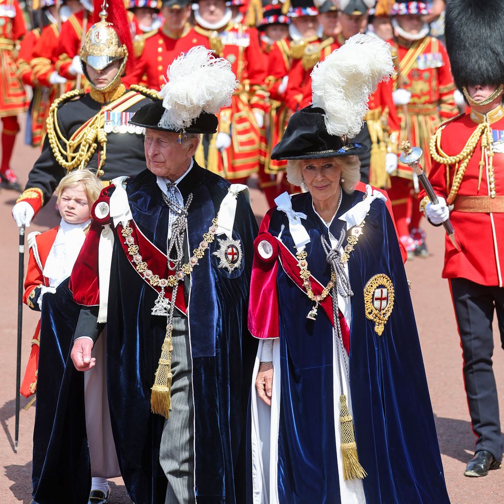 König Charles und Königin Camilla am Garter Day auf Schloss Windsor