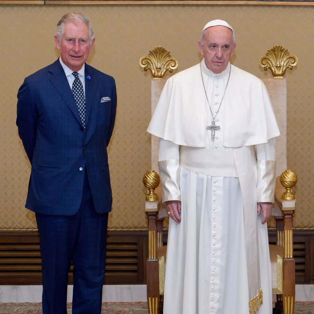 König Charles und Papst Franziskus, April 2017
