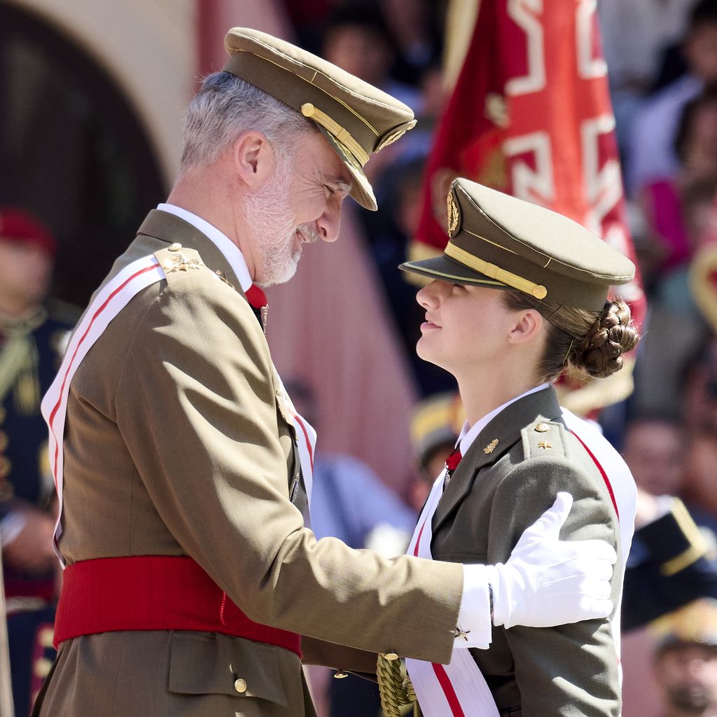 König Felipe mit seiner Tochter Prinzessin Leonor, Juli 2024