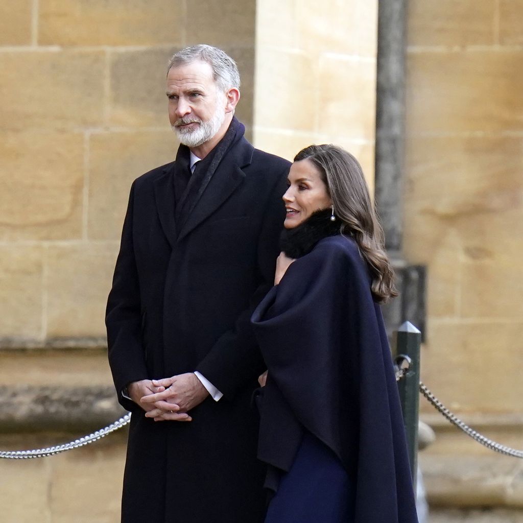 König Felipe und Königin Letizia bei der Trauerfeier für Kontantin von Griechenland