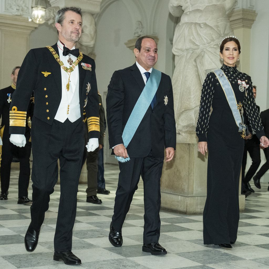 König Frederik, Präsident Abdel Fattah al-Sisi und Königin Mary, Dezember 2024