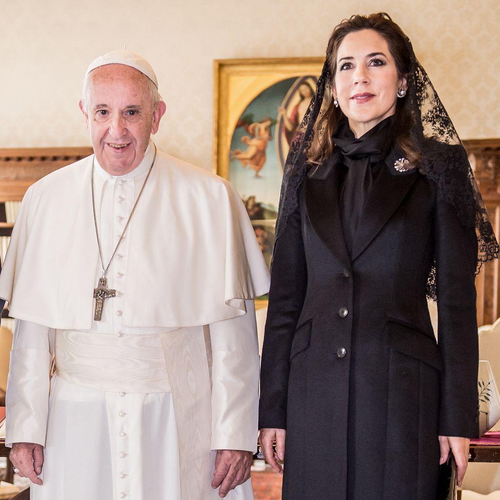 König Frederik X., Papst Franziskus I. und Königin Mary, 2018