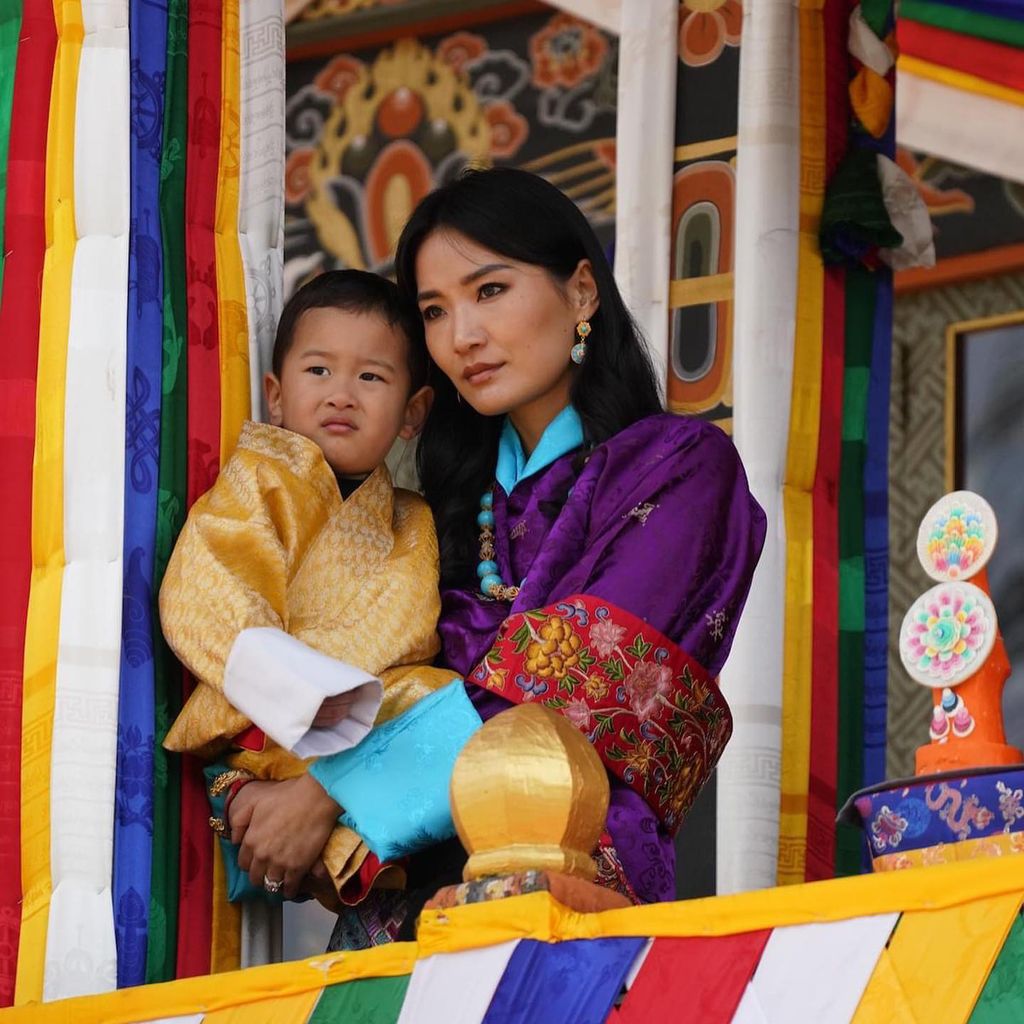 König Jigme Khesar Namgyel Wangchuck Sohn und Königin Jetsun