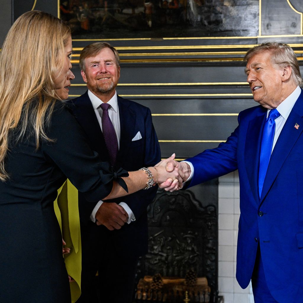 König Willem-Alexander, Königin Máxima, Prinzessin Amalia und Donald Trump im Juni 2025