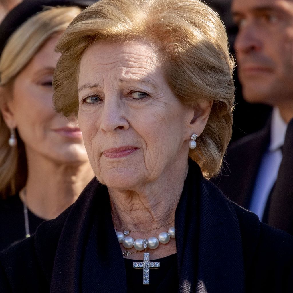Königin Anne-Marie bei der Beisetzung von Konstantin II., Januar 2023