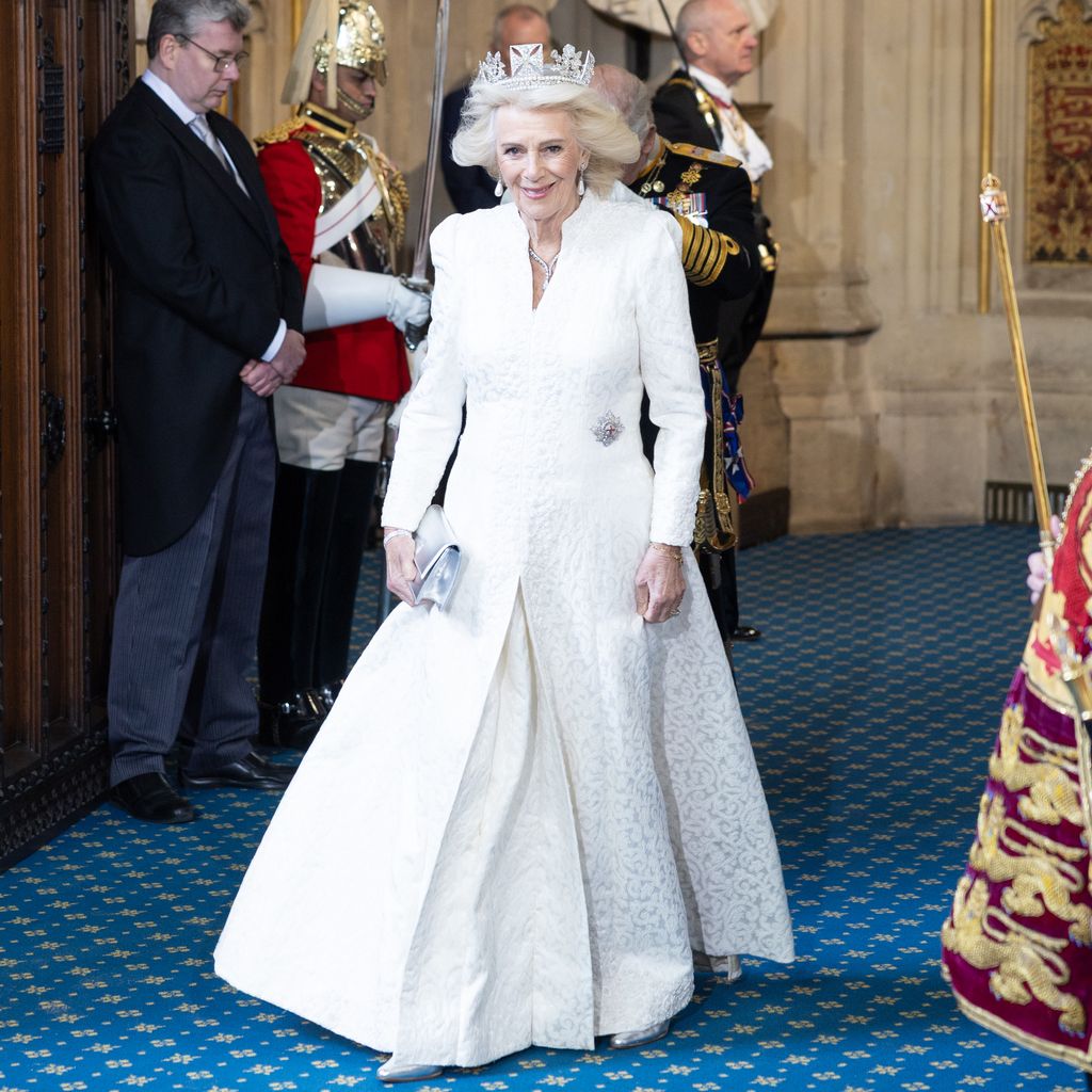 Königin Camilla nach der Parlamentseröffnung im Palace of Westminster, London, 13. Mai 2026