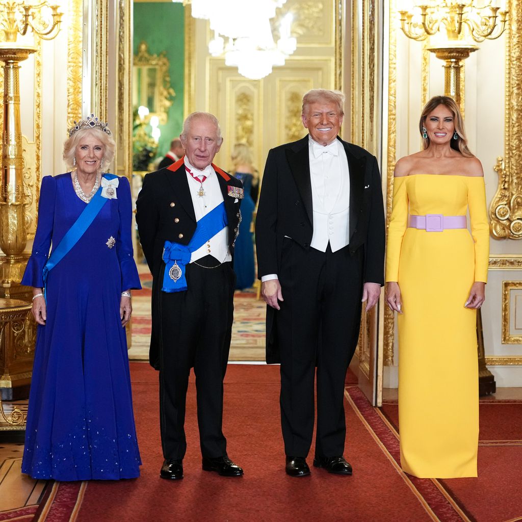 Königin Camilla, König Charles III., Donald und Melania Trump im September 2025