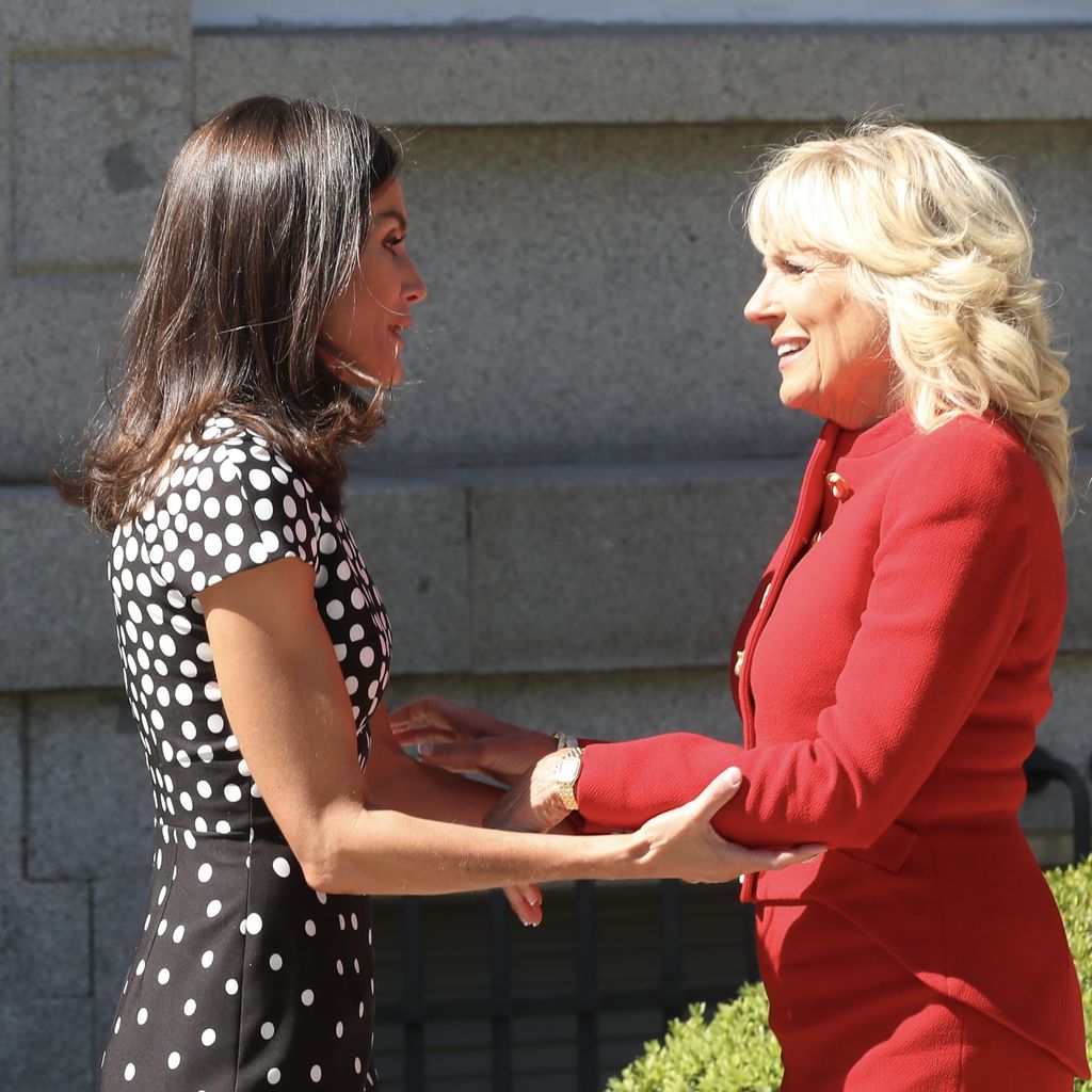 Königin Letizia und die US-amerikanische First Lady Jill Biden