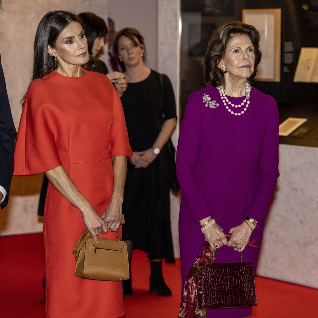 Königin Letizia von Spanien und Königin Silvia von Schweden