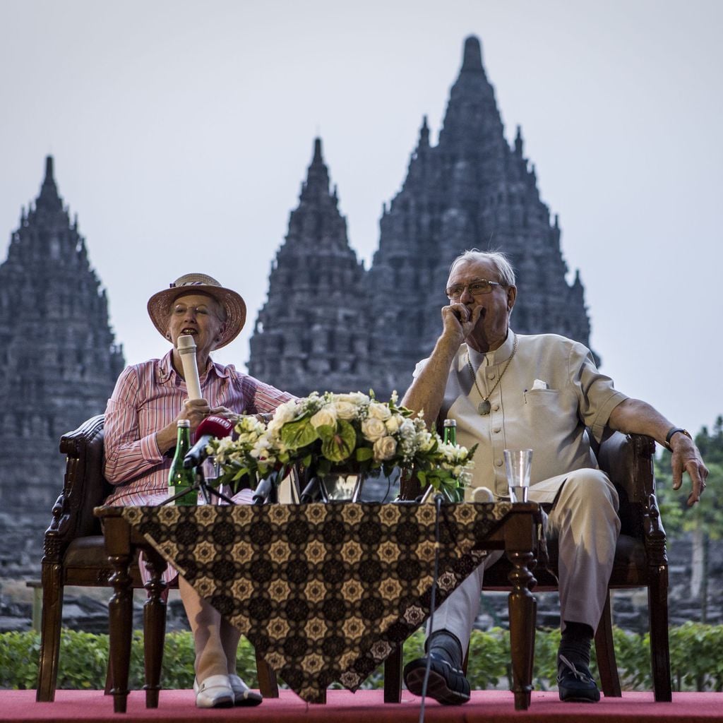 Königin Margrethe und Prinz Henrik bei einem Besuch in Indonesien