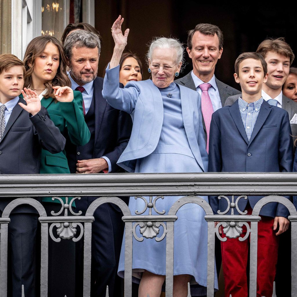 Königin Margrethe von Dänemark mit ihrer Familie