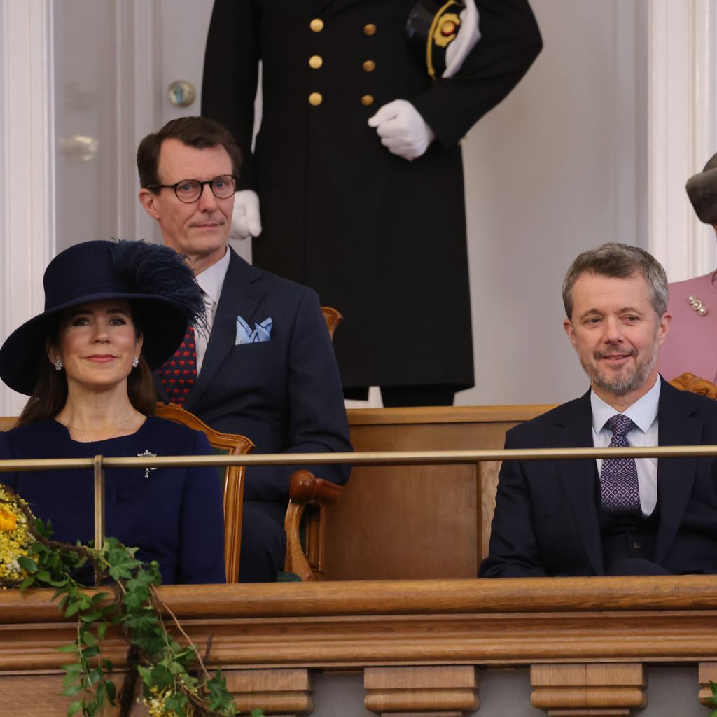 Königin Mary, König Frederik, Kronprinz Joachim und Königin Margrethe im Januar 2024
