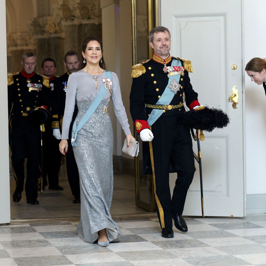 Königin Mary und König Frederik X. beim Staatsbankett auf Schloss Christiansborg, 2025
