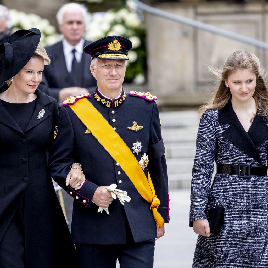 Königin Mathilde, König Philippe und Prinzessin Elisabeth von Belgien
