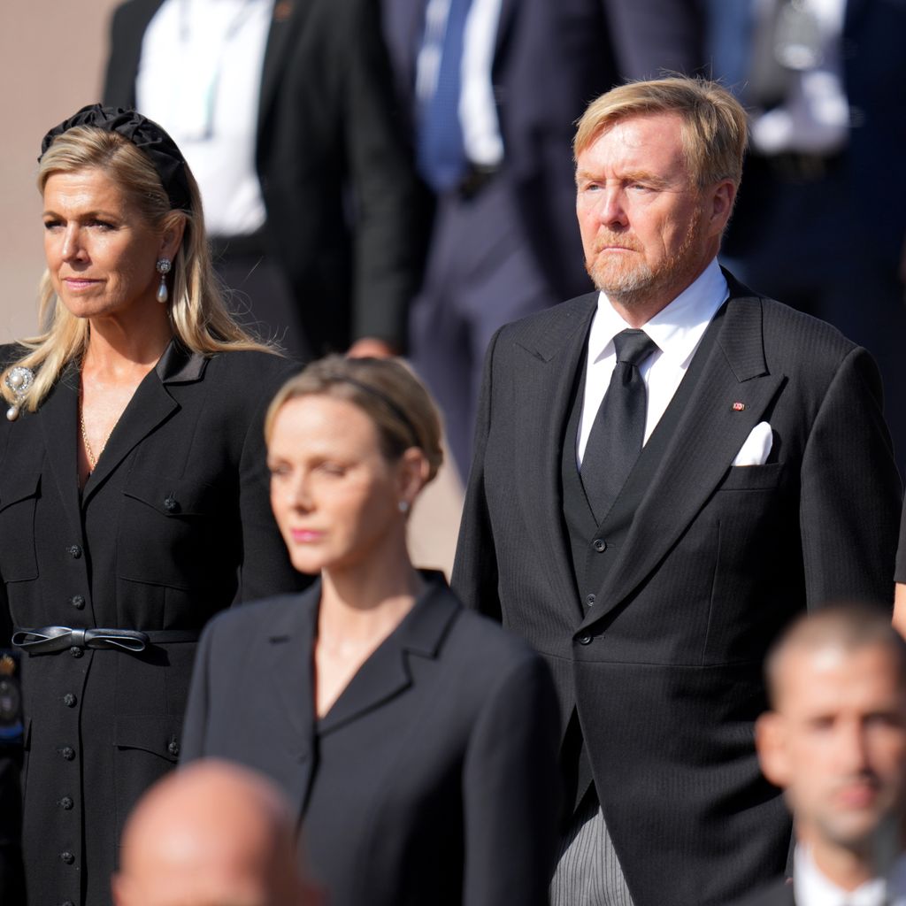 Königin Máxima, König Willem-Alexander und Prinzessin Catharina-Amalia bei der Trauerfeier für König Harald V. in Oslo