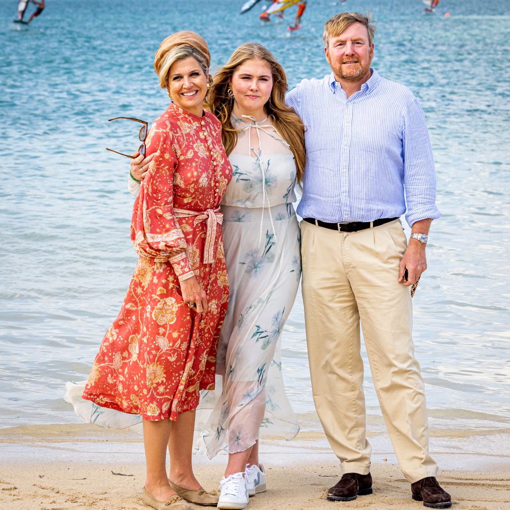 Königin Máxima, Prinzessin Catharina-Amalia und König Willem-Alexander, Januar 2023
