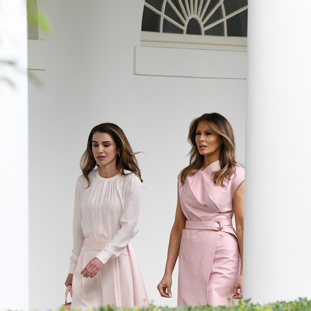 Königin Rania von Jordanien und Melanie Trump, 2018