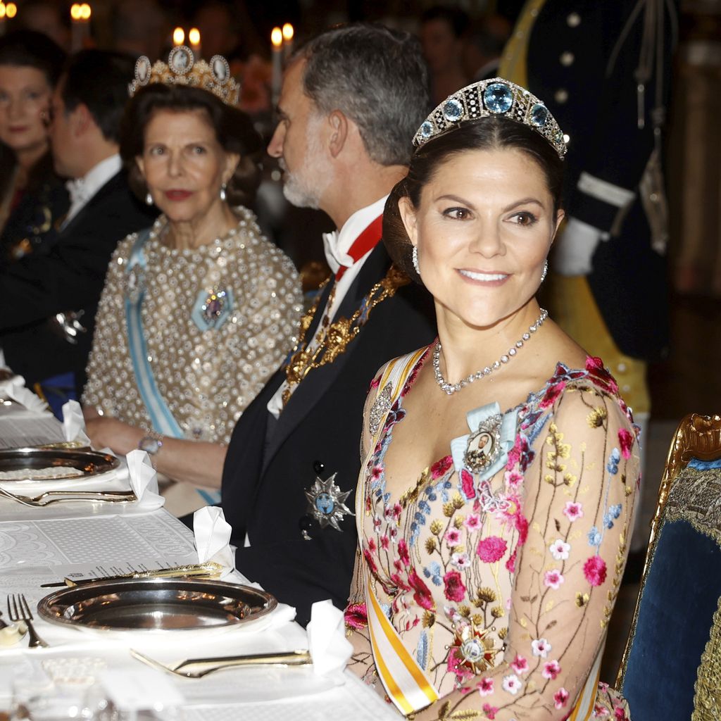 Königin Silvia, König Felipe und Prinzessin Victoria