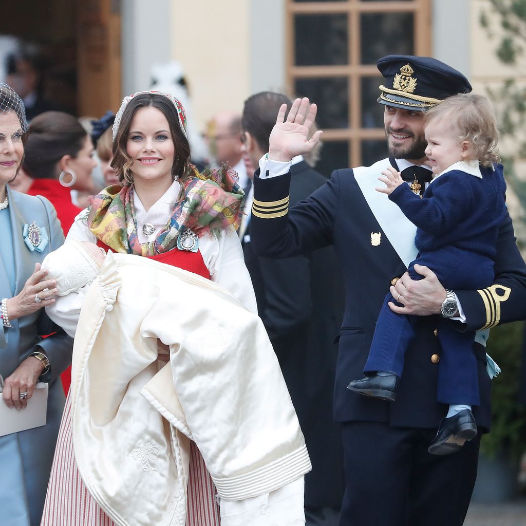 Königin Silvia, Prinzessin Victoria, Prinz Gabriel, Prinz Carl Philip und Prinz Alexander