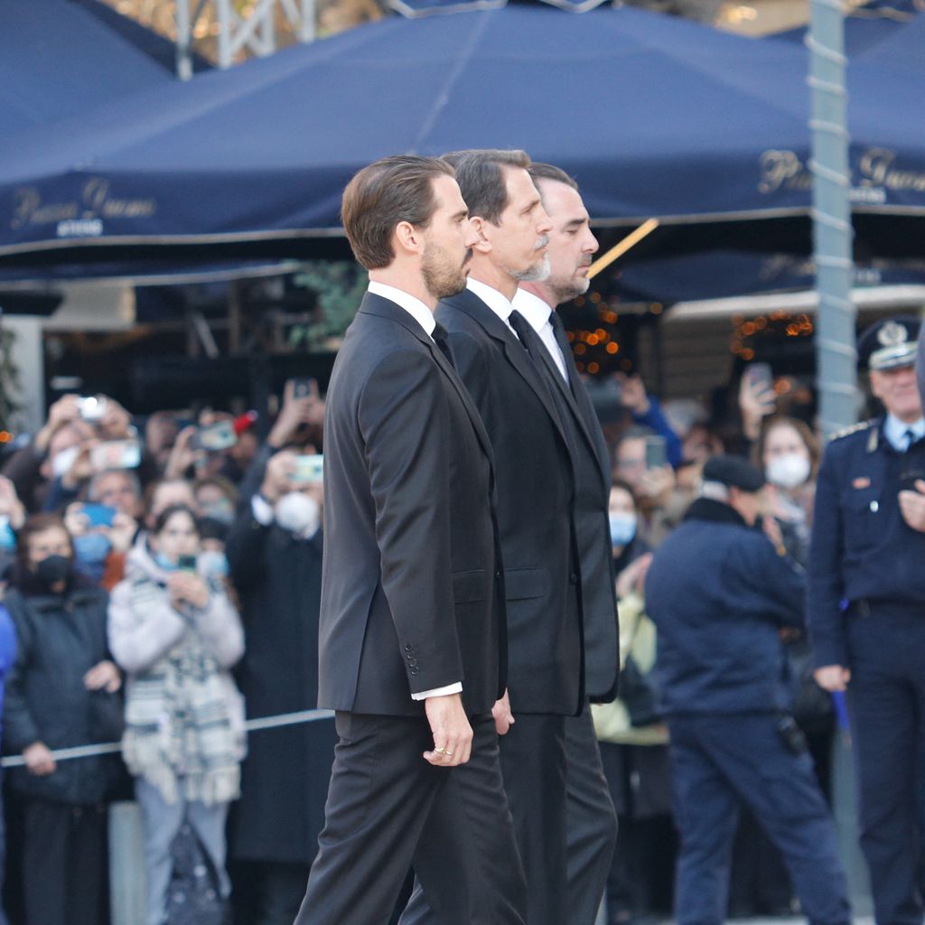 Konstantin II. von Griechenland bei seiner Beerdigung im Januar 2023 in Athen