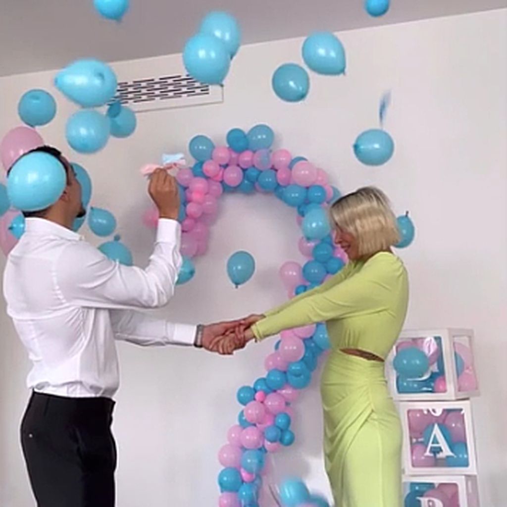 Koray Günter und Veronica Loi bei ihrer Gender-Reveal-Party