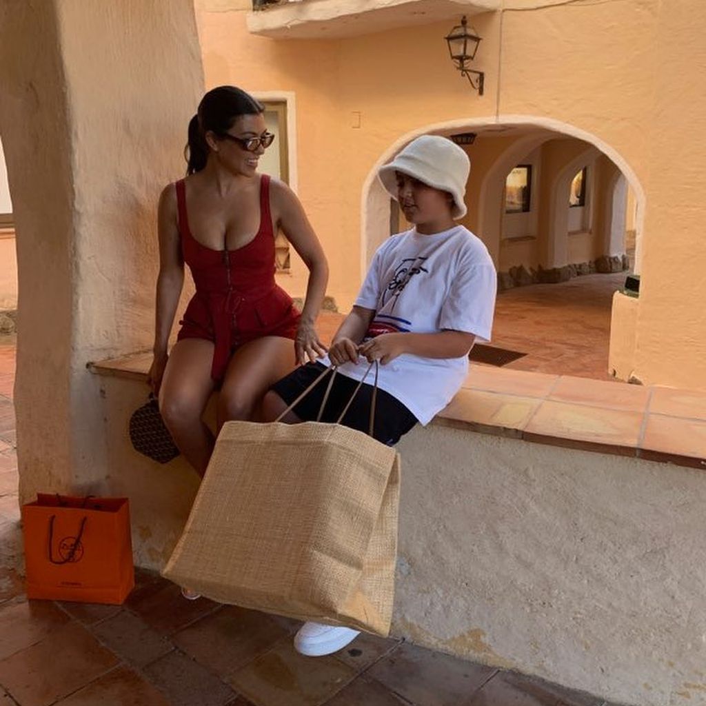 Kourtney Kardashian mit ihrem Sohn Mason Disick