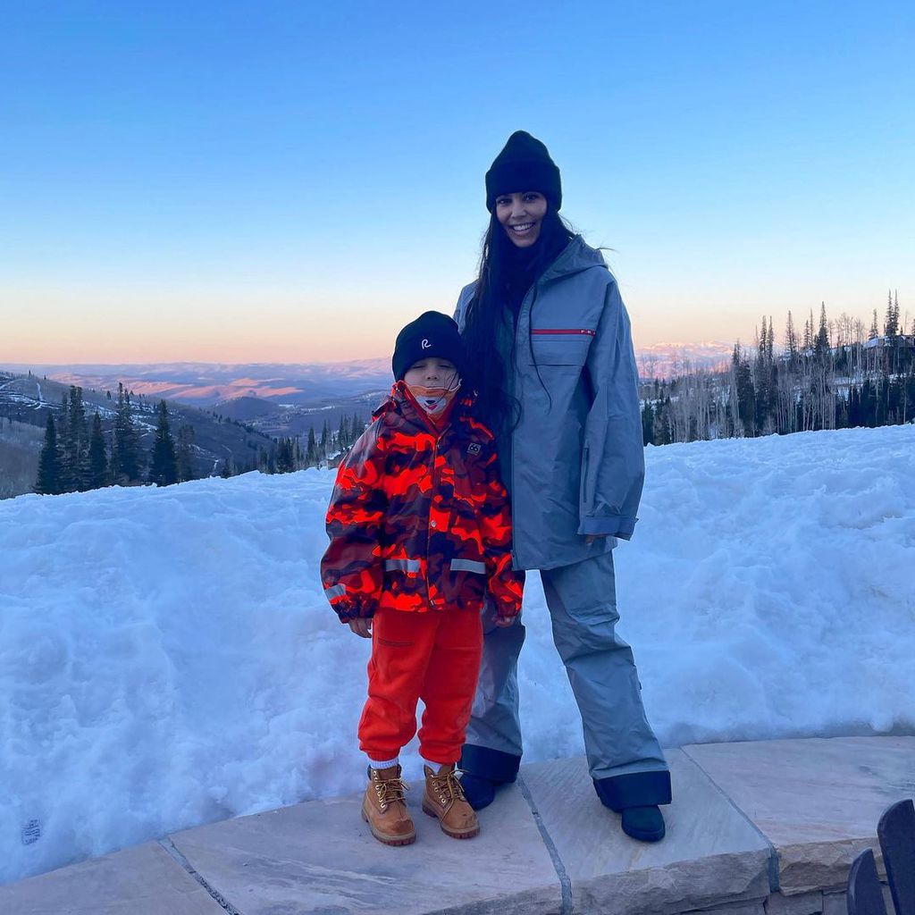 Kourtney Kardashian mit ihrem Sohn Reign