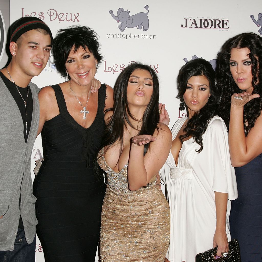 Kris Jenner mit ihren Kindern Robert, Kim, Kourtney und Khloé