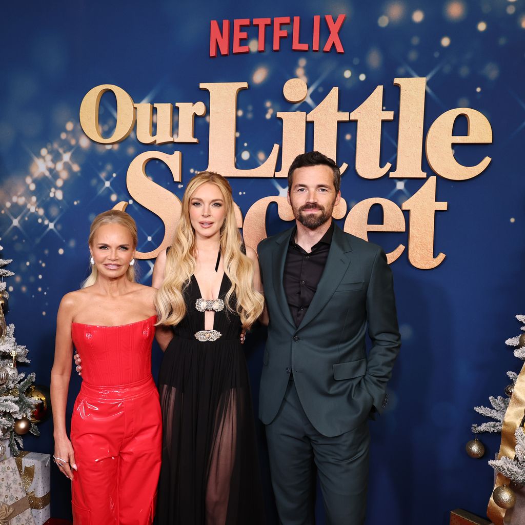 Kristin Chenoweth, Lindsay Lohan und Ian Harding, November 2024