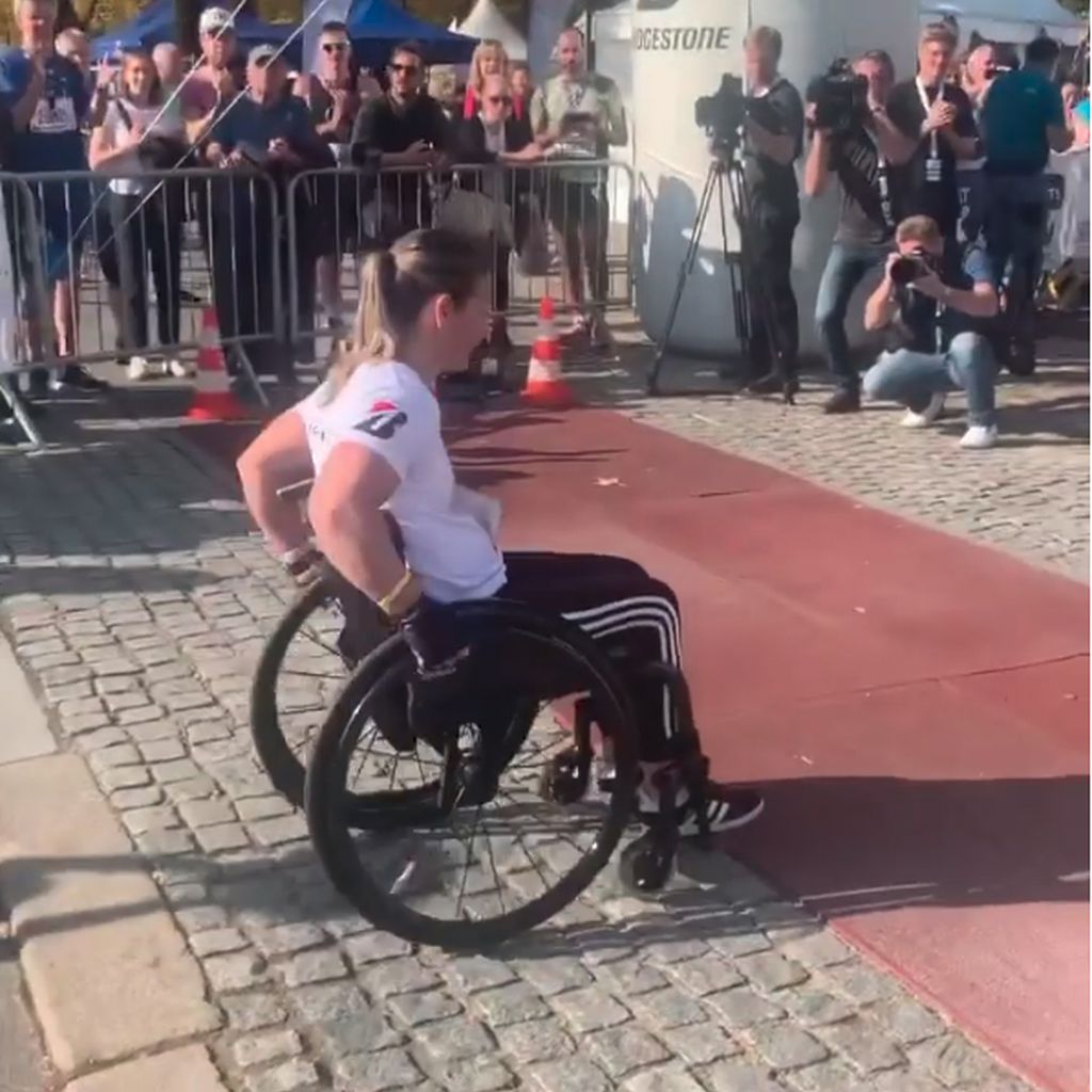 Kristina Vogel bei einem Berliner Marathon im Oktober