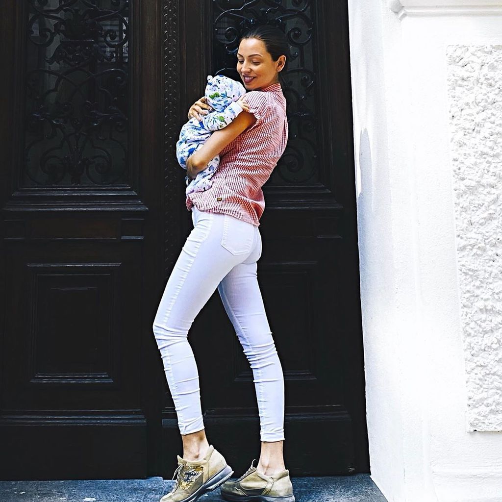 Kristina Yantsen mit Sohn im Mai 2020