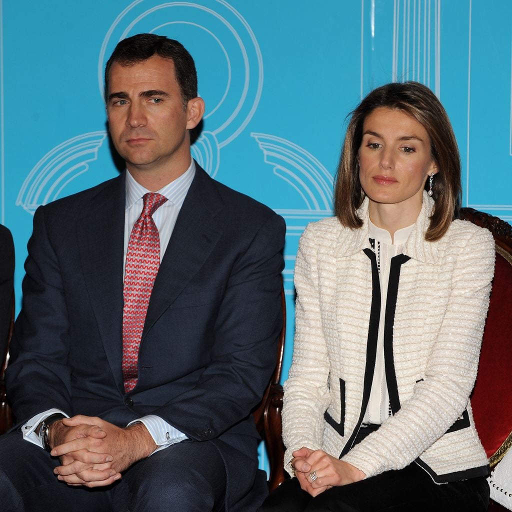 Kronprinz Felipe und Prinzessin Letizia bei den Luis-Carandell-Preisen im Senatspalast in Madrid, 9. Juni 2008