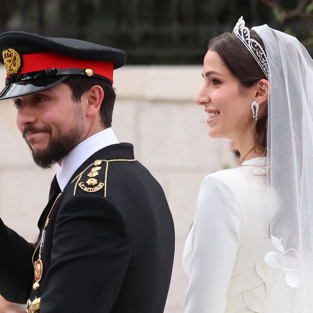 Kronprinz Hussein und Prinzessin Rajwa an ihrem Hochzeitstag