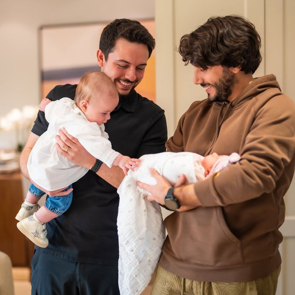 Kronprinz Hussein von Jordanien mit Tochter Amina und Jameel Alexander Thermiotis mit Tochter Iman