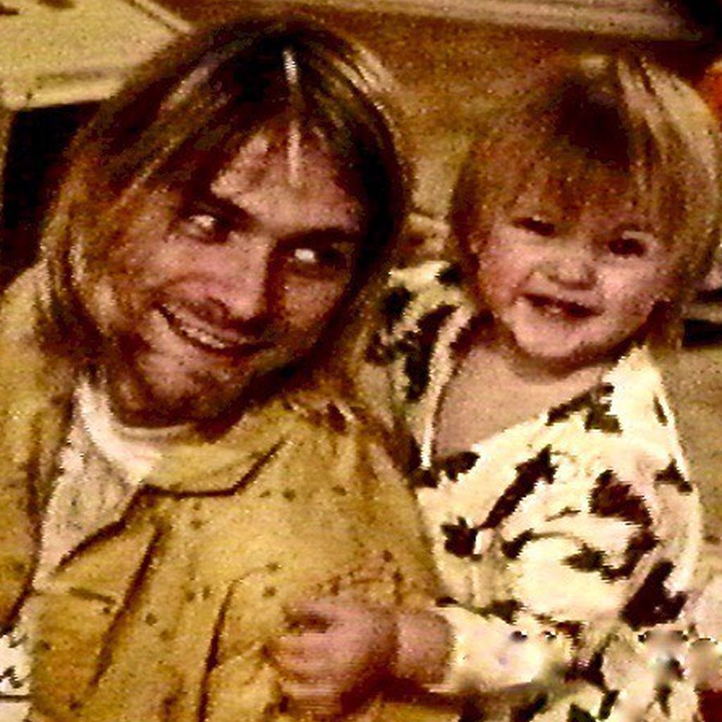 Kurt Cobain mit seiner Tochter Frances Bean Cobain
