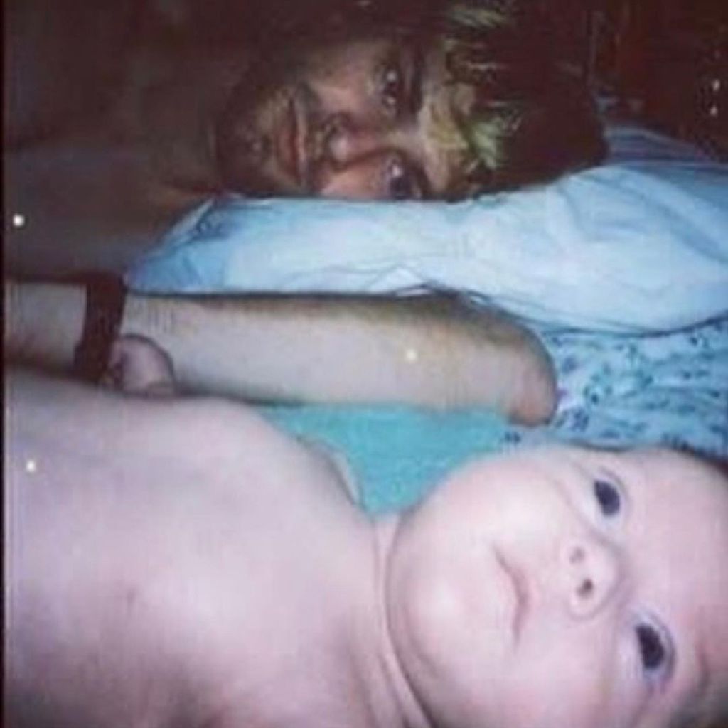 Kurt Cobain und seine Tochter Frances Bean