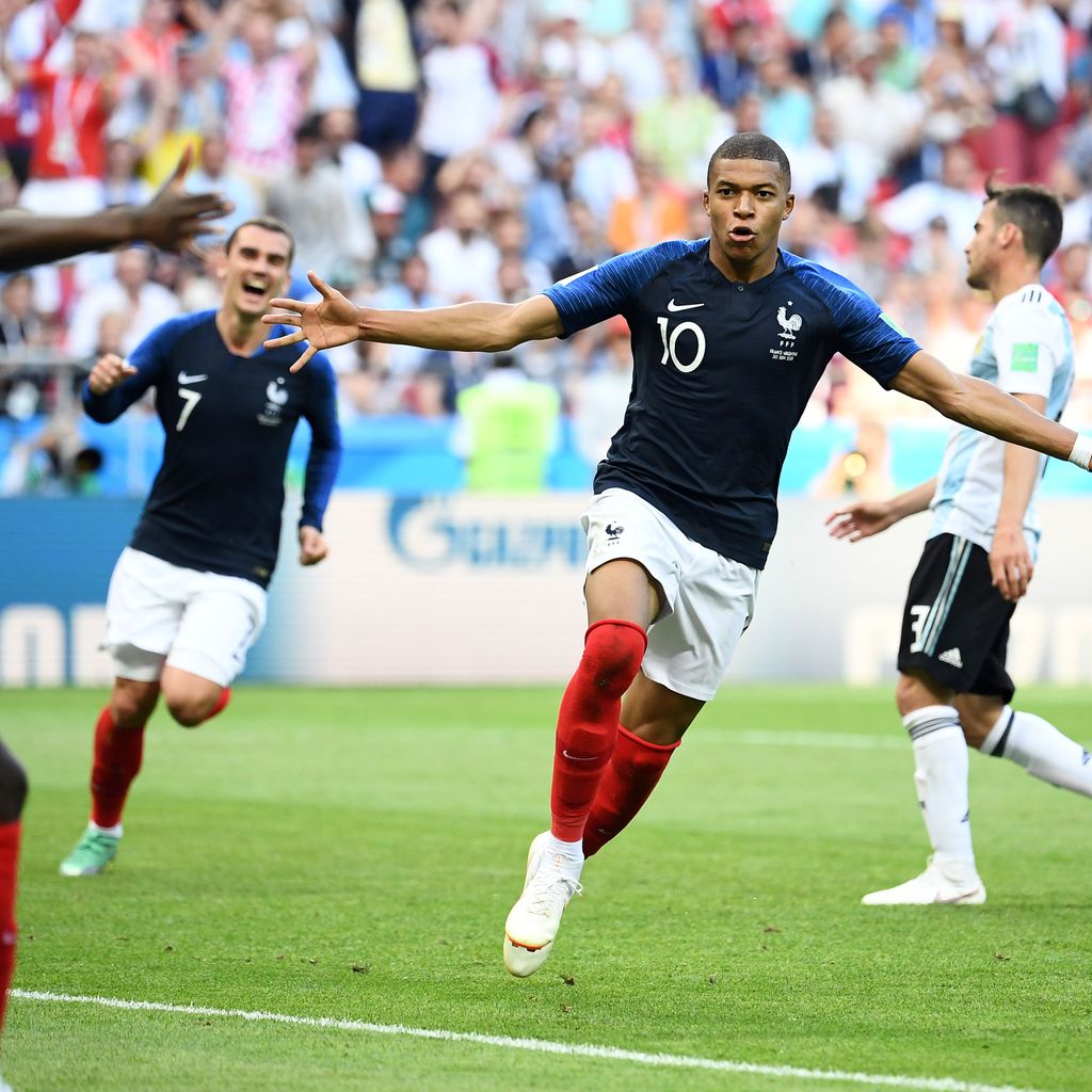 Kylian Mbappé beim WM-Spiel gegen Argentinien